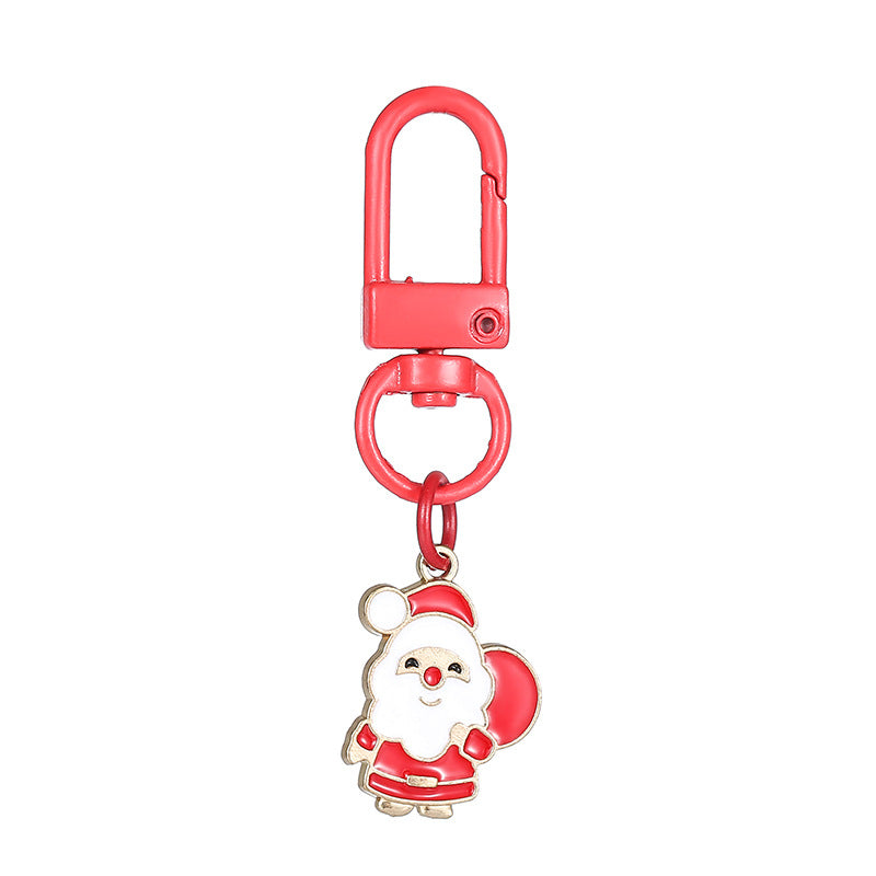 Wholesale Christmas Santa Claus Gingerbread Man Zinc Alloy Keychain